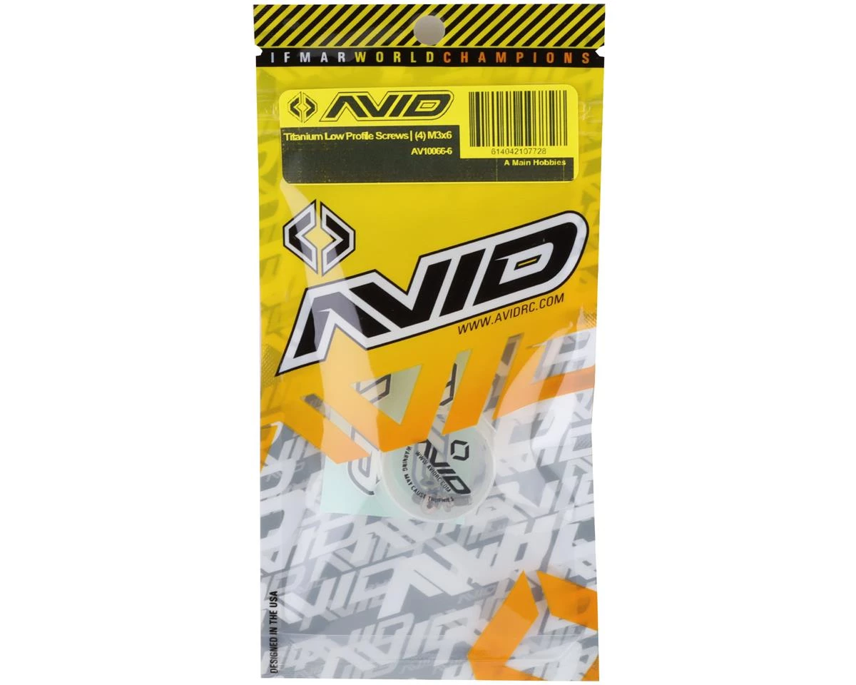 Avid RC 3x6mm Titanium Low Profile Screws (4) 4 Avid RC 3x6mm Titanium Low Profile Screws (4) - Image 2