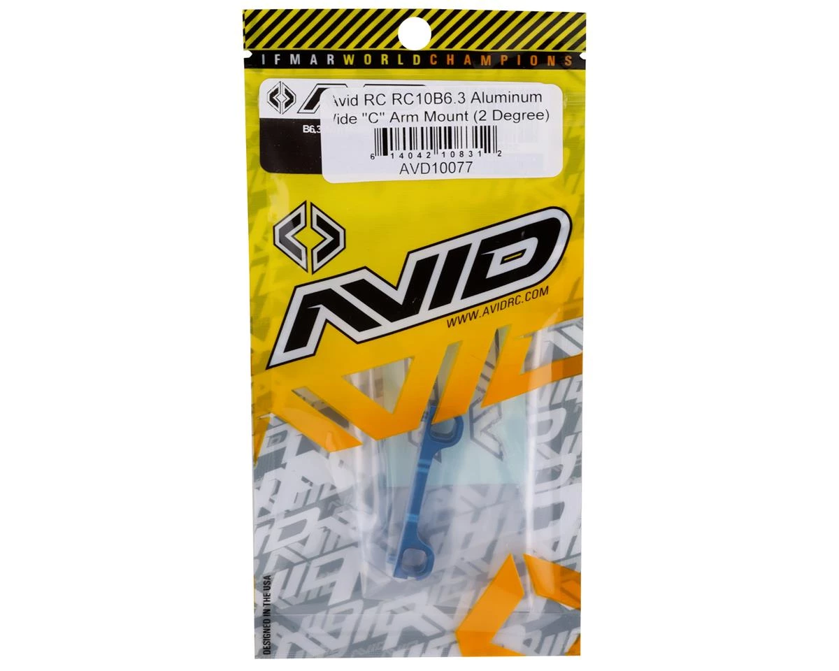 Avid RC RC10B6.3 Aluminum Wide "C" Arm Mount (-1°) (Limited Edition) 4 Avid RC RC10B6.3 Aluminum Wide "C" Arm Mount (-1°) (Limited Edition) - Image 2