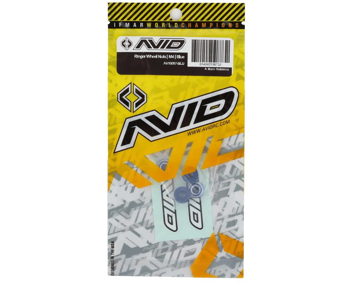 Avid RC Ringer 4mm Wheel Nuts (Blue) (4) 4 Avid RC Ringer 4mm Wheel Nuts (Blue) (4) - Image 2