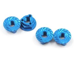 Avid RC Triad 4mm Light Weight Serrated Wheel Nut Set (4) (Blue)
