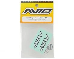 Avid RC Triad Wing Mount Buttons (2) (Silver) -Avid RC Sales Shop avd1060 sil 1