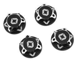 Avid RC Triad 17mm Fine Thread Capped Wheel Nut Set (Black) (4) (M12x1.0)